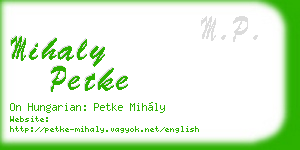 mihaly petke business card